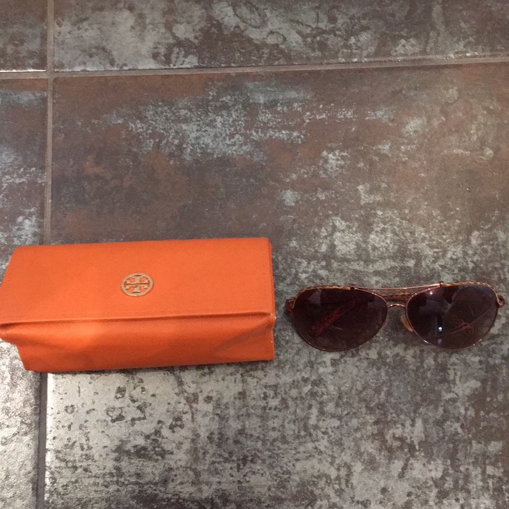 Gently used Tory Burch sunglasses with case